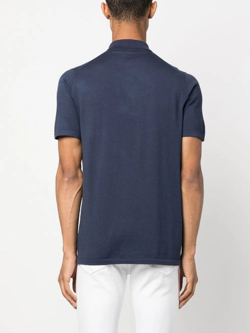 short-sleeved cotton polo shirt